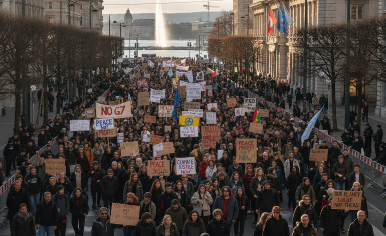 Genève en effervescence : des milliers de manifestants se mobilisent contre le G7 avant le sommet en France