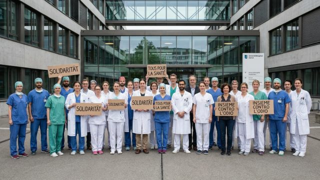 la santé suisse s'unit face à une initiative anti-immigration de l'extrême droite, défendant la diversité et la solidarité pour un système de soins inclusif et efficace.