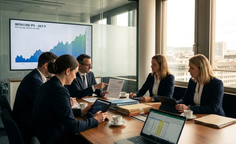 la société suisse infracore se prépare à son introduction en bourse le 9 juillet, une étape clé pouvant revaloriser significativement l'entreprise sur le marché financier.
