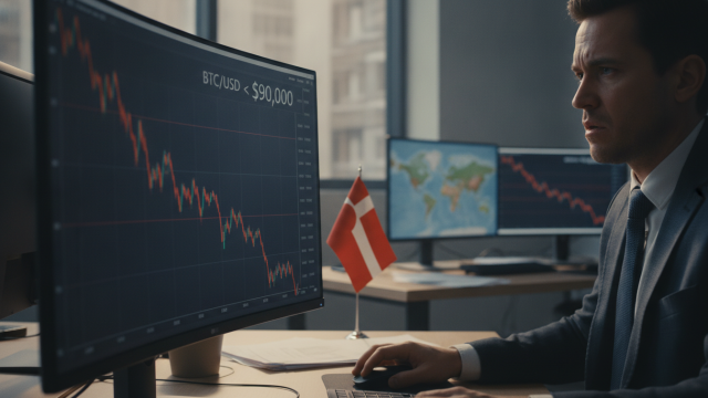 le bitcoin tombe en dessous des 90 000 $ en raison des préoccupations fiscales croissantes au groenland, impactant fortement le marché des cryptomonnaies.