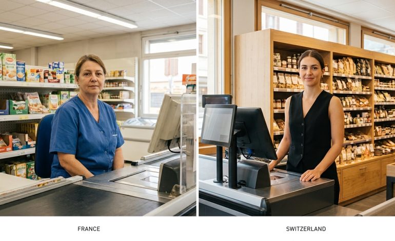 Salaire des caissiers : entre 1 770 € en France et jusqu&rsquo;à 4 000 € en Suisse, découvrez le piège souvent méconnu
