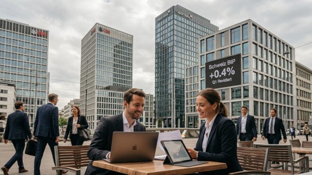 le pib suisse enregistre une légère hausse de 0,4% au premier trimestre, selon la révision officielle, reflétant une croissance économique modérée.
