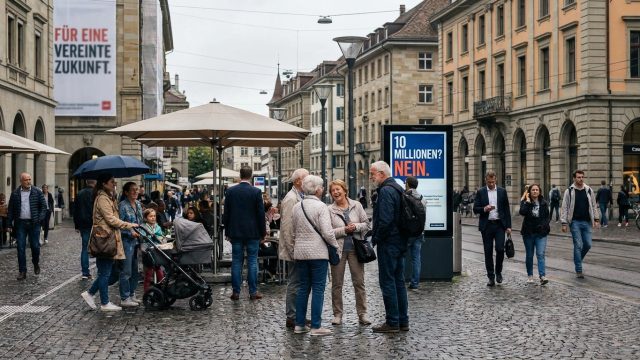 le référendum en suisse rejette l'initiative visant à limiter la population à 10 millions, confirmant ainsi la politique actuelle de gestion démographique.