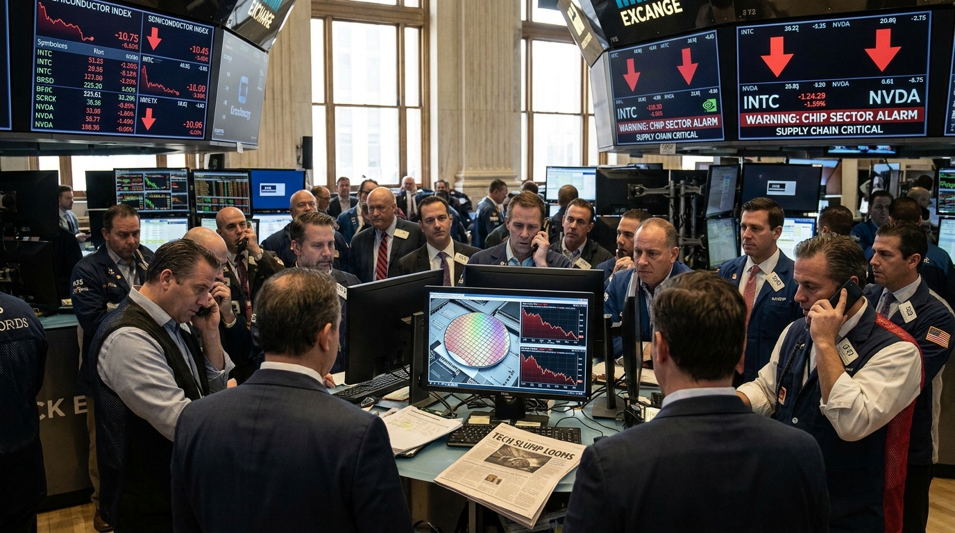Wall Street s&rsquo;apprête à plonger, les semi-conducteurs tirent la sonnette d&rsquo;alarme
