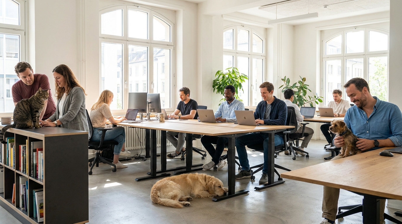 Animaux de compagnie au bureau : quels pays européens ouvrent leurs portes aux chiens et chats ?