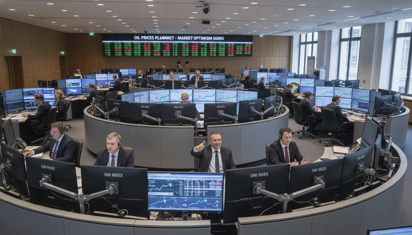 Bourse de Zurich : le SMI termine en hausse grâce à la forte baisse des prix du pétrole