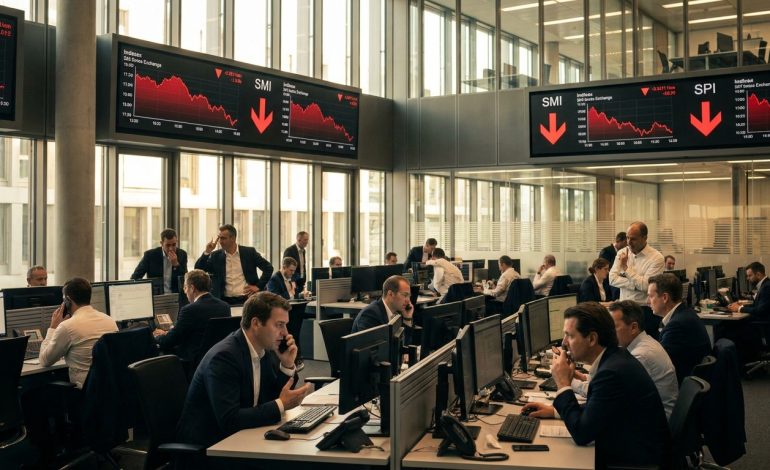 la bourse de zurich chute fortement avant les annonces de la fed et la publication des résultats des principaux acteurs technologiques, suscitant une forte volatilité sur les marchés.