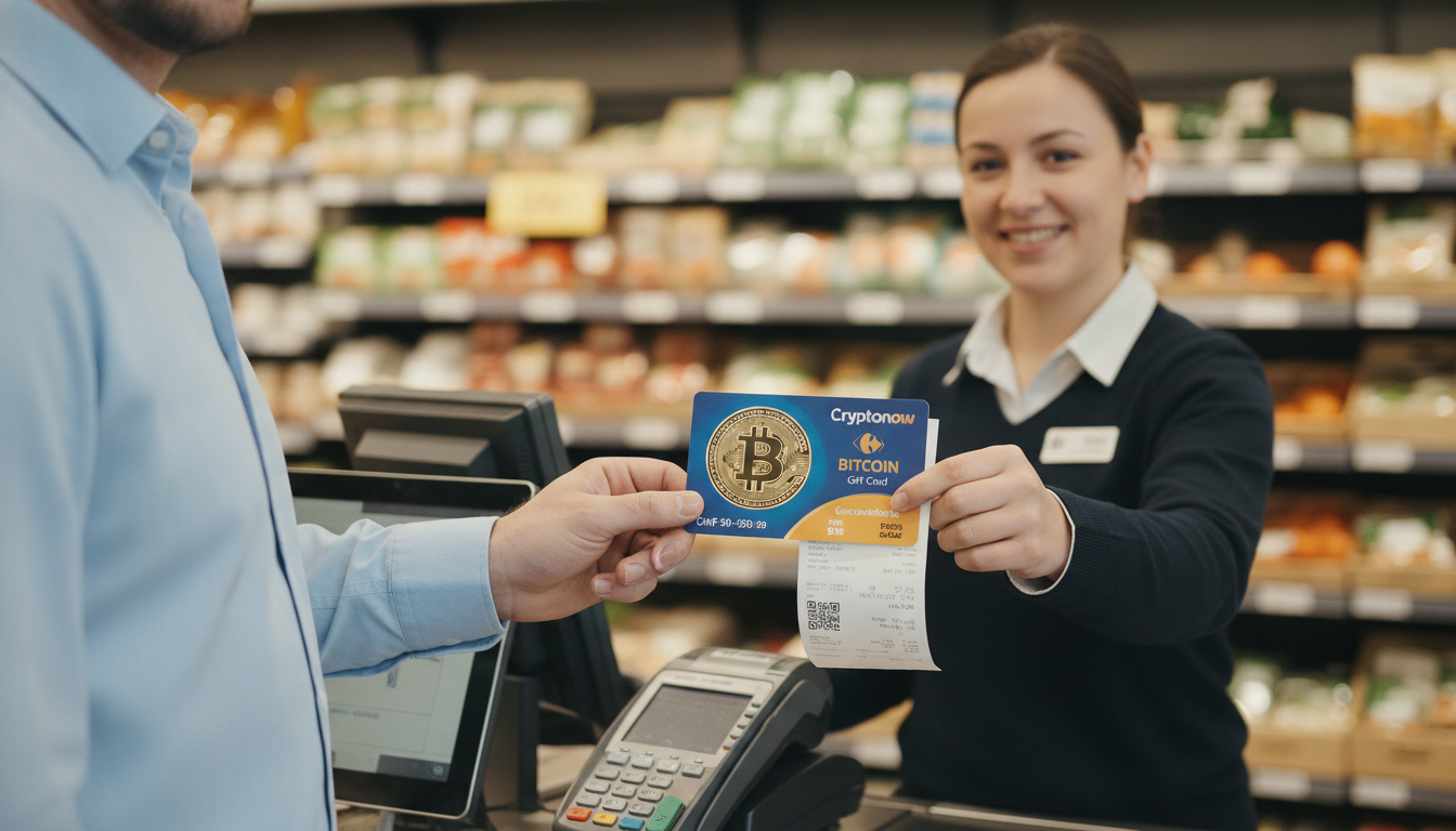 Carrefour innove : Achetez des bitcoins Cryptonow directement en supermarché grâce à une carte cadeau