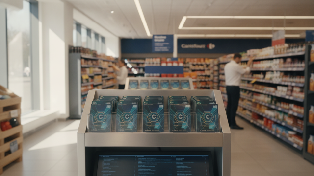 carrefour s'apprête à lancer la vente de cartes cryptomonnaies prépayées, offrant une nouvelle solution simple et sécurisée pour acheter des cryptomonnaies en magasin.