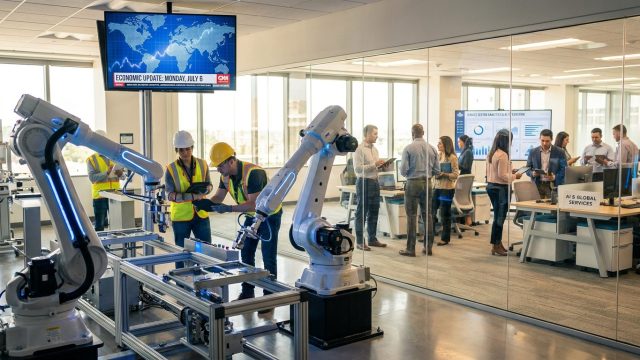 découvrez les événements économiques majeurs du lundi 6 juillet, alliant industrie, services et intelligence artificielle pour une analyse complète des tendances actuelles.