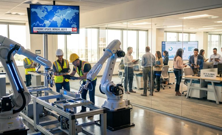 Industrie, services et intelligence artificielle : les temps forts économiques du lundi 6 juillet