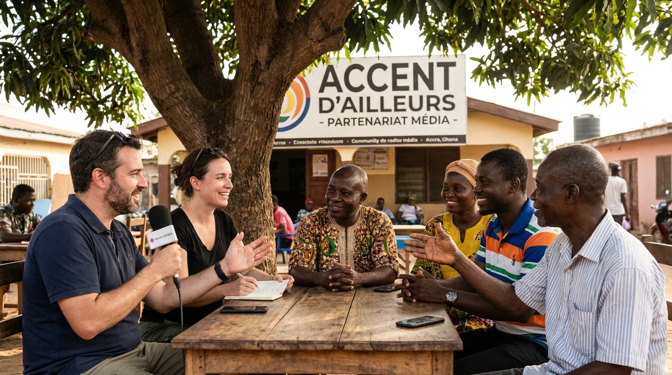 L&rsquo;accent des autres : Voyage au cœur de l&rsquo;actualité des médias francophones du Canada au Ghana