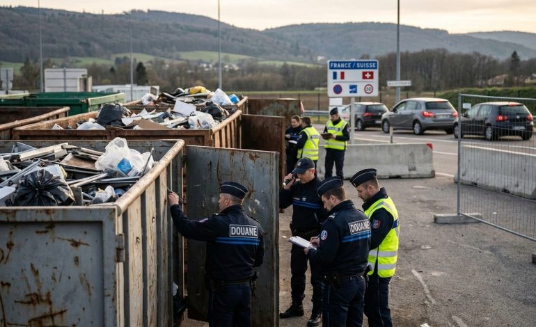 les douaniers de besançon renforcent leurs contrôles pour lutter contre l'importation illégale de déchets en provenance de suisse, protégeant ainsi l'environnement et la légalité.
