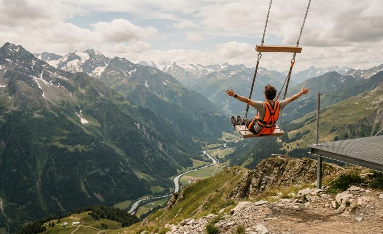 S&rsquo;envoler au-dessus des Alpes suisses : la balançoire géante qui fait décoller les sensations