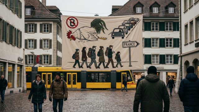 découvrez la polémique en suisse autour d'une banderole taquine adressée aux frontaliers, suite à la sortie des b critiquant « le coq est mort ». analyse et réactions.