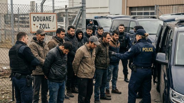 enquête majeure sur le trafic d'armes de guerre entre la france et la suisse : douze individus arrêtés, parmi eux un policier impliqué.