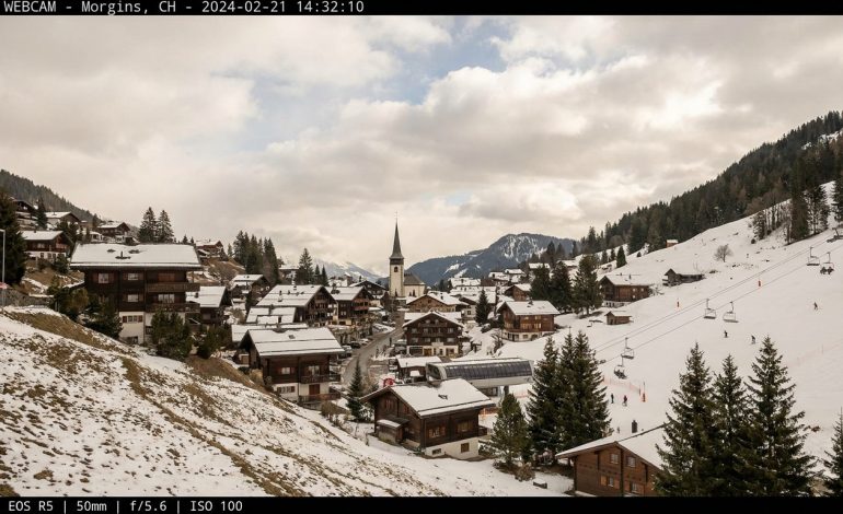 Vue en direct de la webcam à Morgins – Découvrez le village et la station de Foilleuse