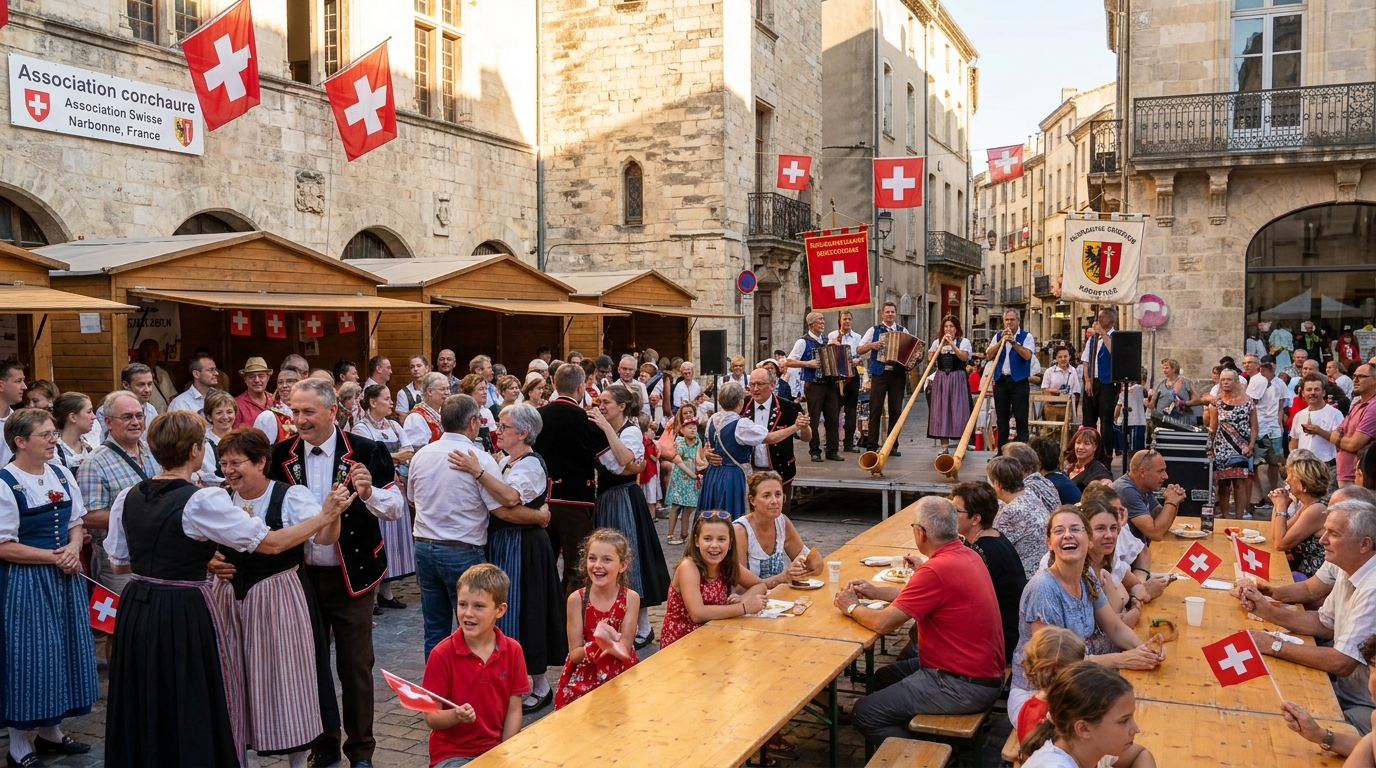 À Narbonne, l’association suisse de l’Aude et des Pyrénées-Orientales célèbre avec ferveur la fête nationale