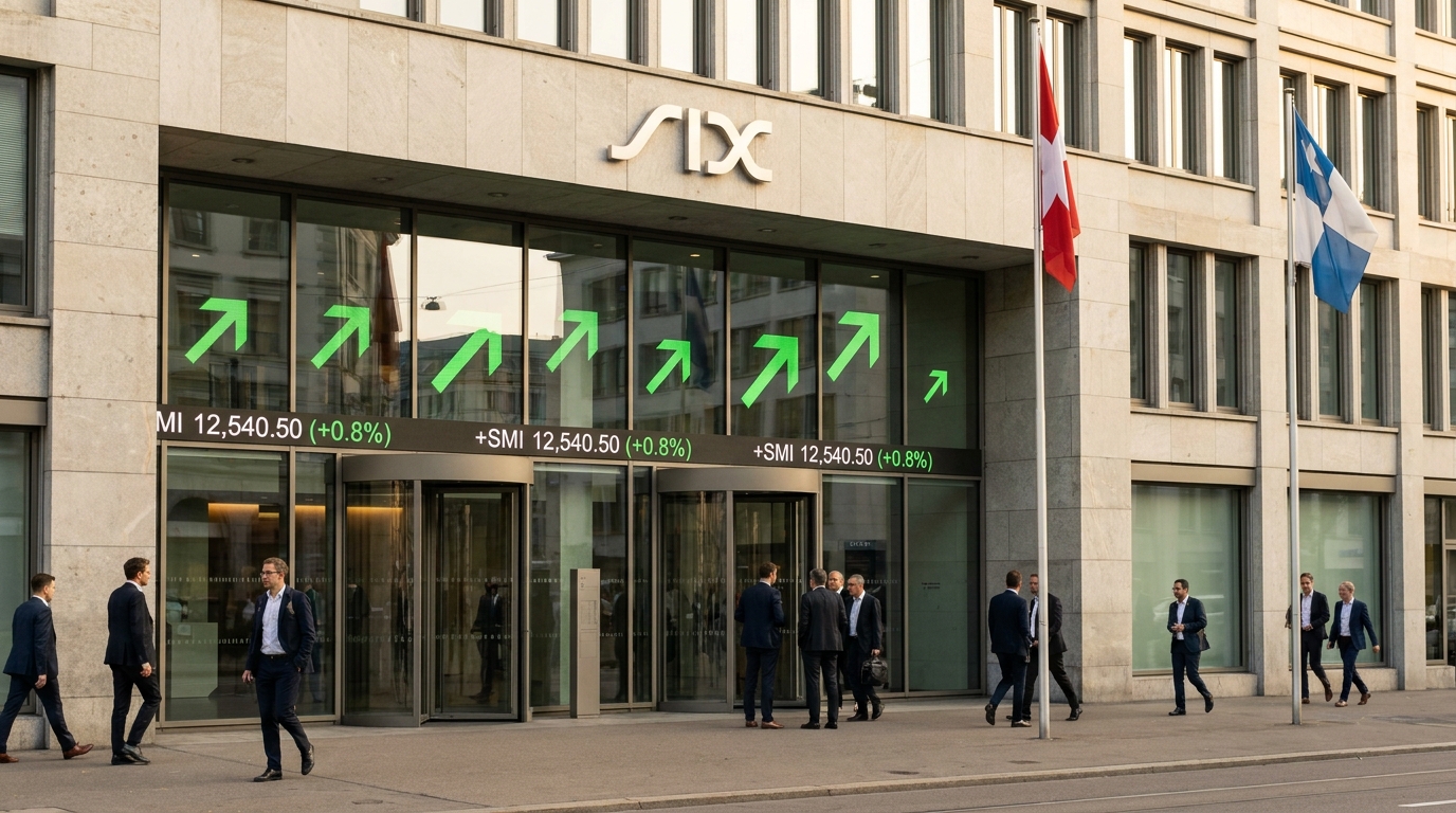 Bourse de Zurich : le SMI s&rsquo;élance dans la journée sur une note optimiste
