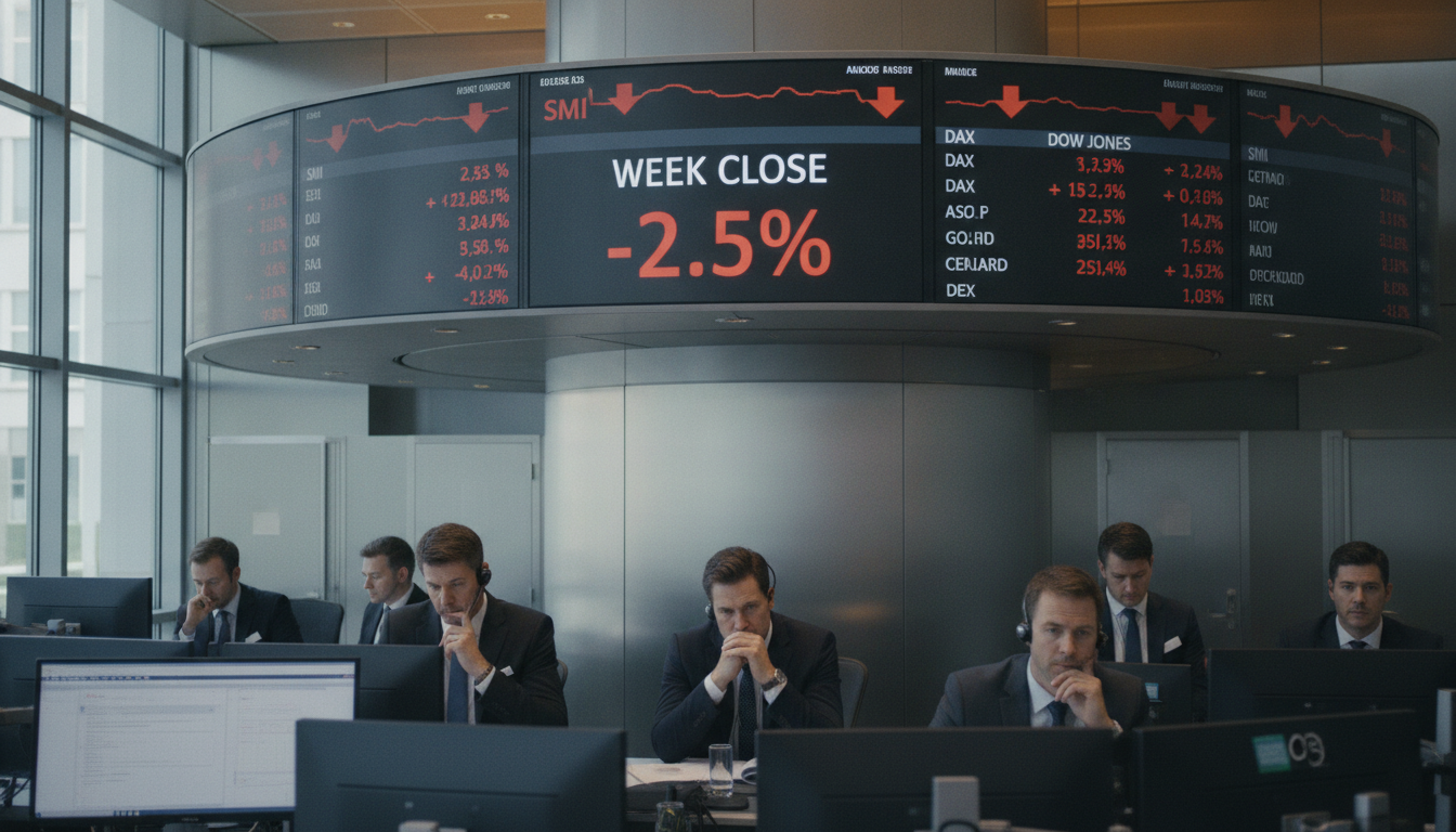 Bourse de Zurich : les marchés clôturent la semaine en repli