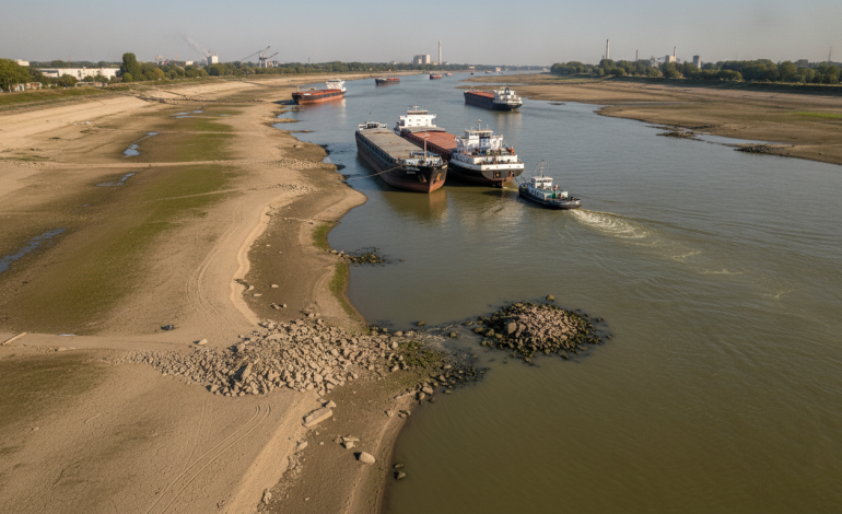découvrez l'impact historique du niveau exceptionnellement bas du rhin sur le commerce fluvial et les défis économiques majeurs qui en résultent.
