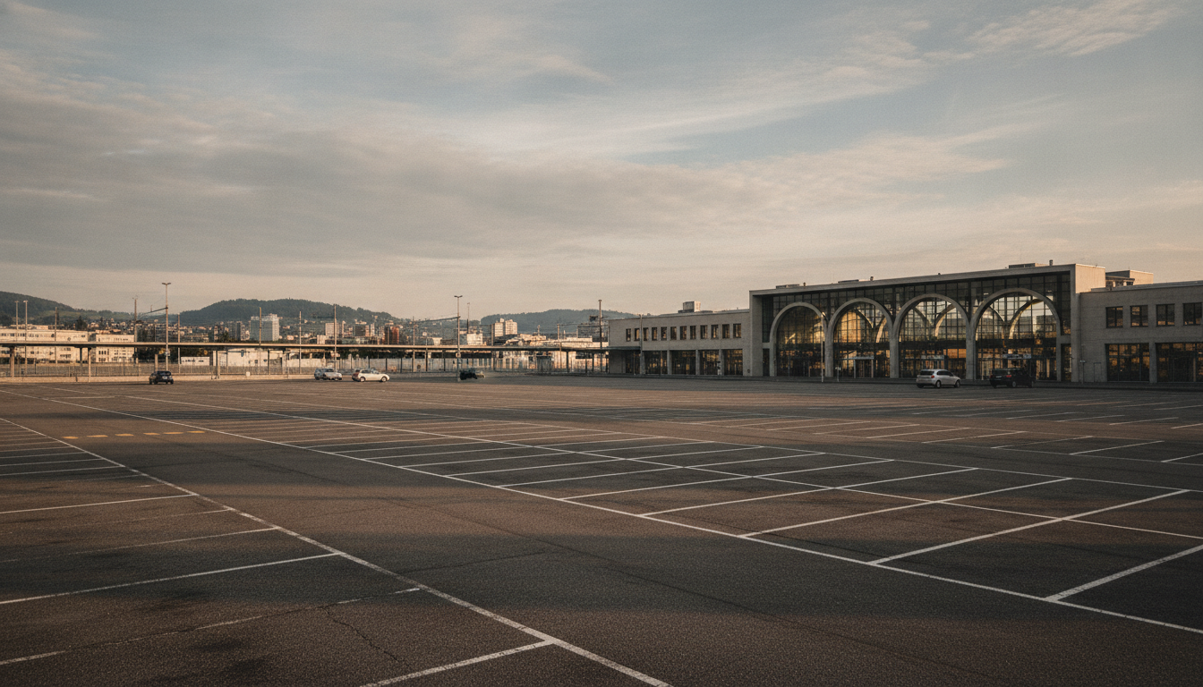 Le parking de la gare : un espace encore déserté malgré son potentiel