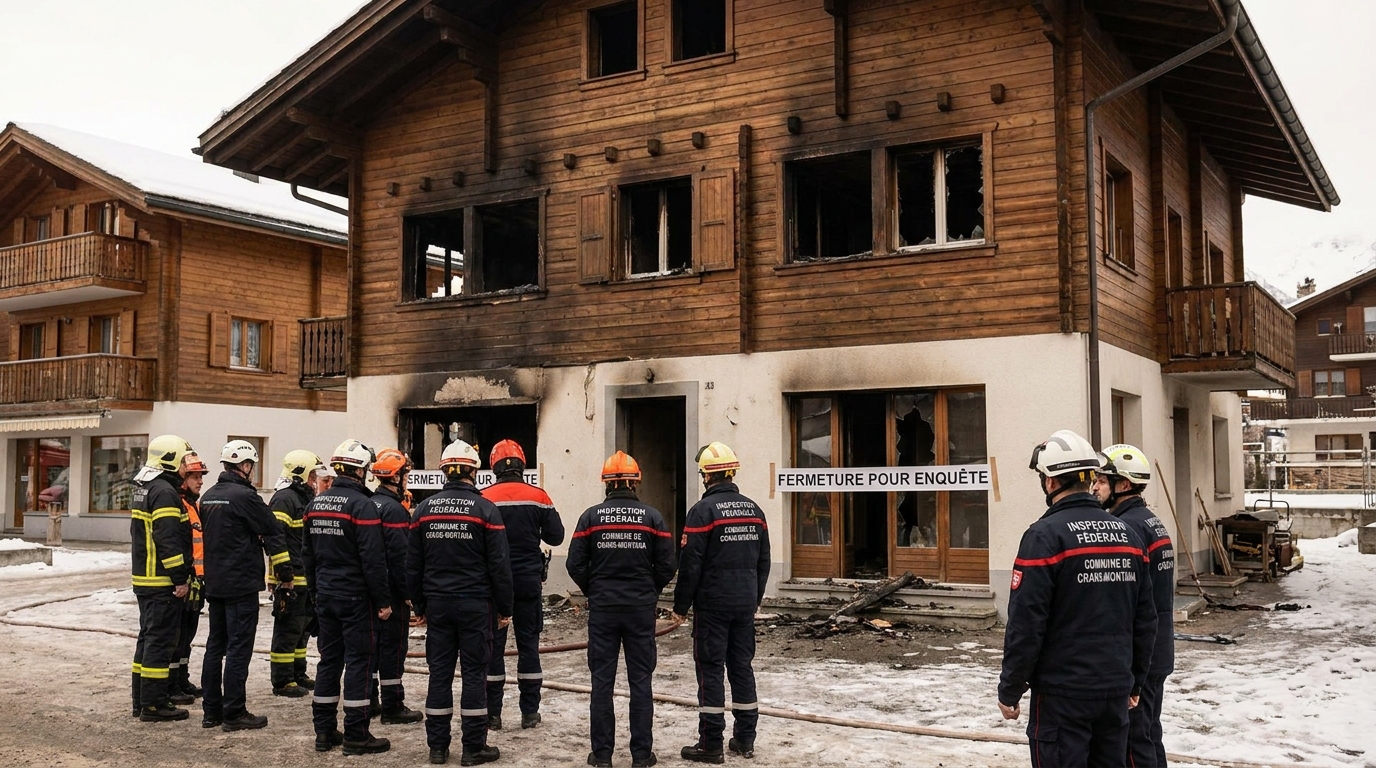 Suisse : Incendie du Nouvel An à Crans-Montana – Inspection généralisée des établissements révèle plusieurs anomalies