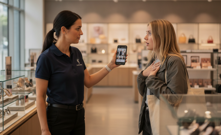 une employée de magasin obtient justice après que sa cliente ait été condamnée pour avoir pris des photos sans autorisation, protégeant ainsi la vie privée en boutique.