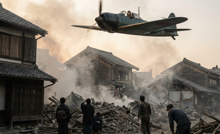 découvrez le terrible bombardement d'une ville japonaise le 1er août et l'exploit extraordinaire de la femme aviatrice la plus rapide au monde, une histoire mêlant horreur et prouesse aéronautique.