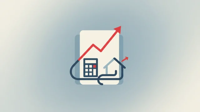 Document hypothécaire avec taux d'intérêt et calculatrice financière