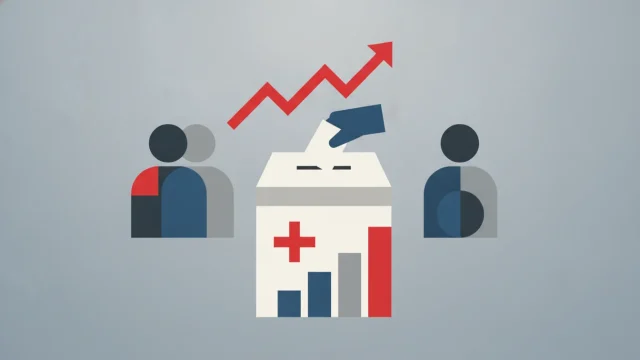 Urne de votation suisse avec bulletin de vote pour la 13e rente AVS