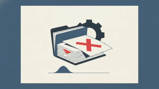 Auditeur examinant des documents administratifs et des fiches de paie lors d'un contrôle d'entreprise.