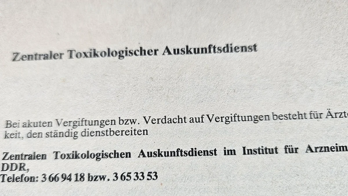 Document pharmaceutique allemand avec