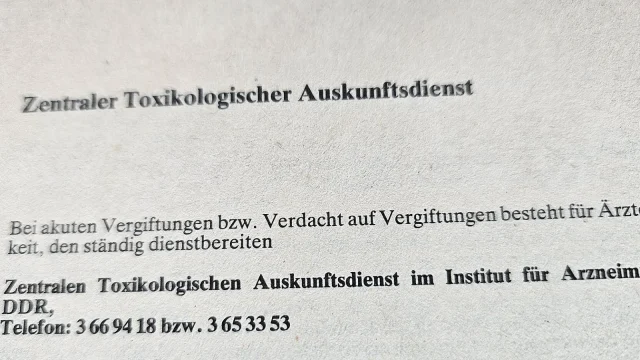 Document pharmaceutique allemand avec