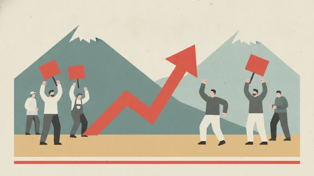 Manifestation de travailleurs pour le salaire minimum en Valais